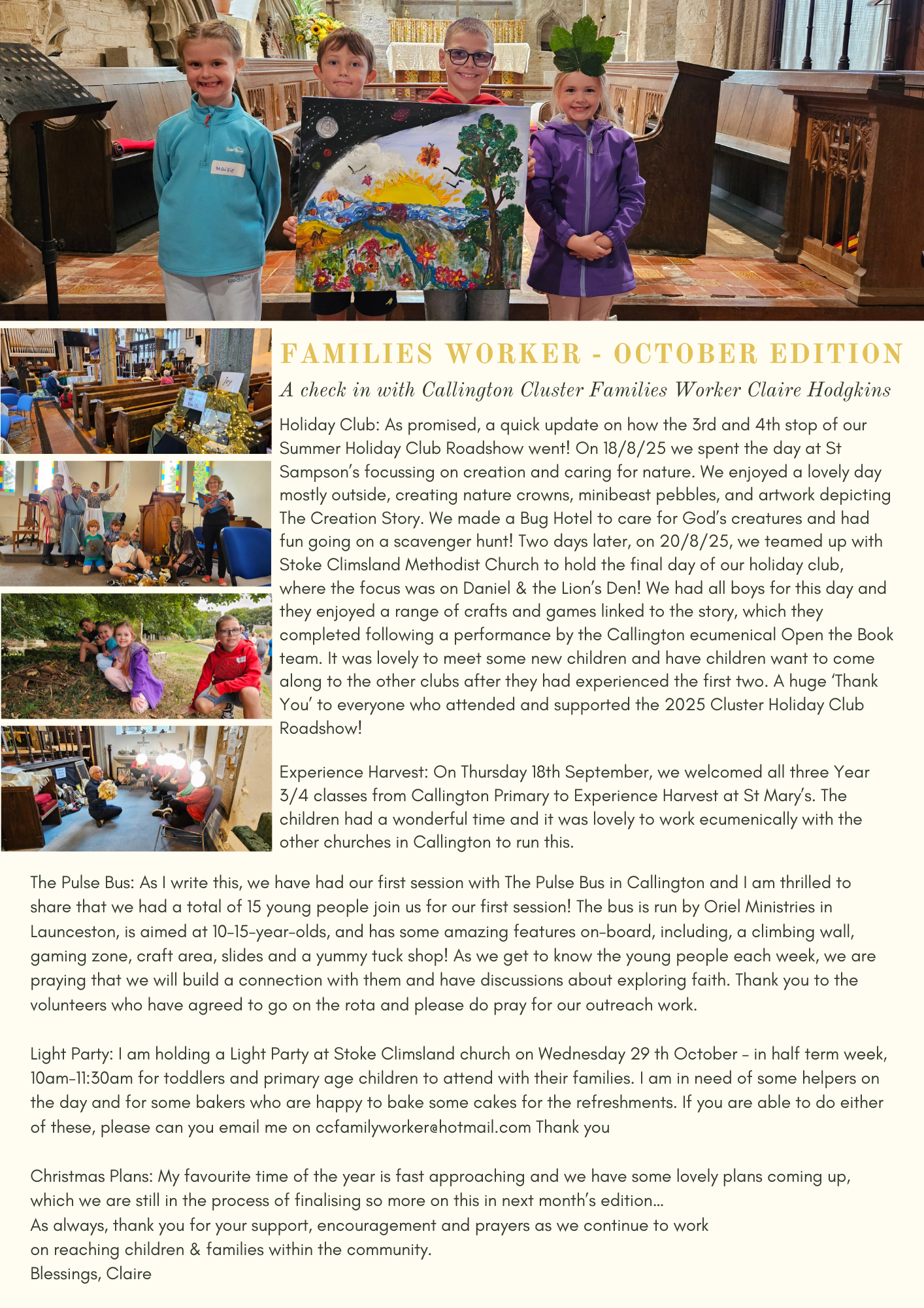 Family Worker Newsletter Oct 2