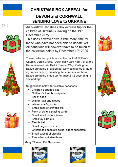 Ukraine Christmas Appeal Poste