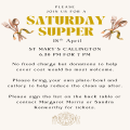 Callington St Mary's Saturday Supper