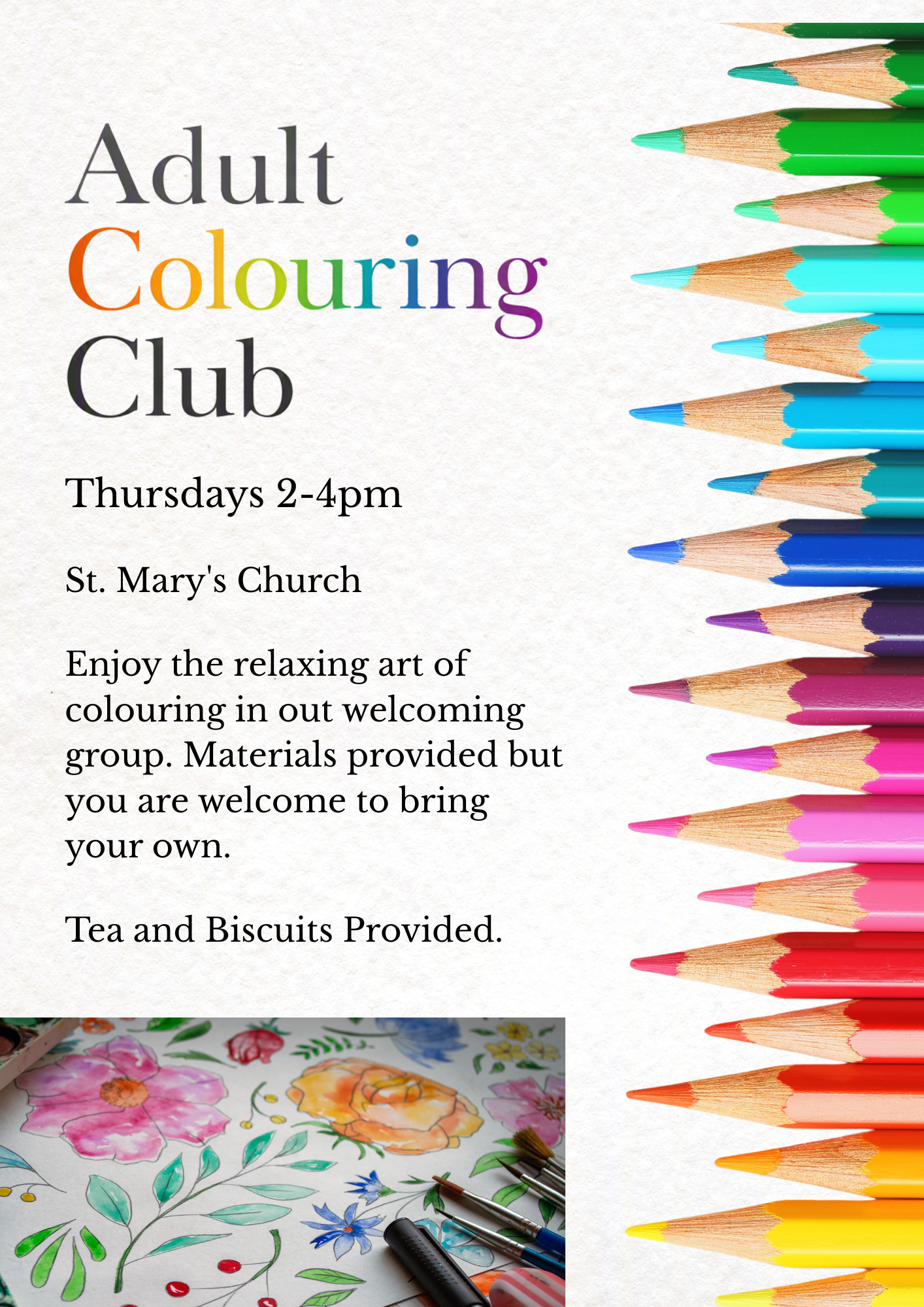 Adult Colouring Club - St. Mary's